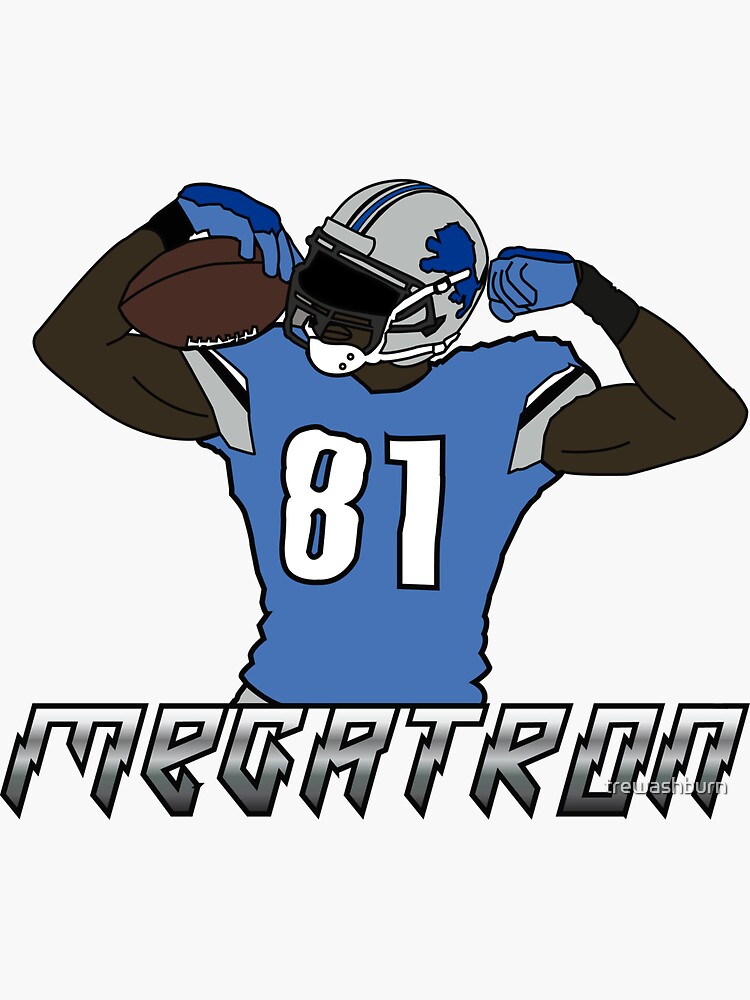 calvin johnson flexing' Sticker for Sale by trewashburn