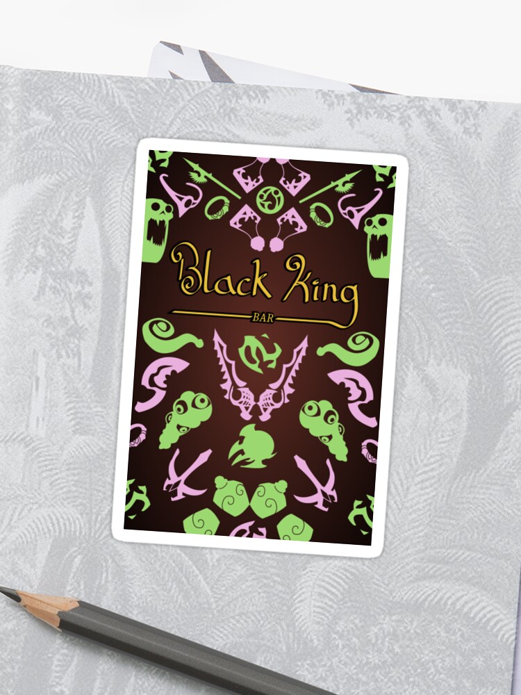 Black King Bar 99 Cacao With Traces Of Radiant Sticker By