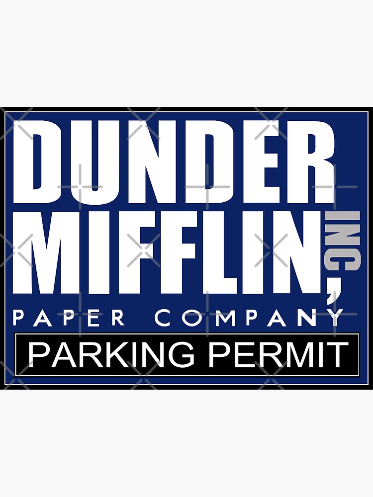 Dunder Mifflin Logo - B/W Sticker Sticker for Sale by pickledbeets