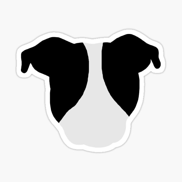 Black and White Pittie Sticker