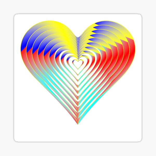 Rainbow Heart Lovers Sticker