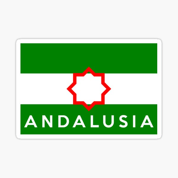 Pegatina bandera Andalucía. Modelo 120