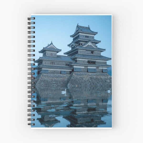 Item preview, Matsumoto castle with its resident swans designed and sold by Nick Kemp.
