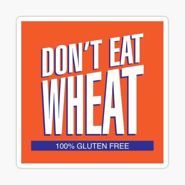 Vista previa del artículo con la obra «No coma trigo Wheaties sin gluten Logo», diseñado y vendido por GlutenFreeGear.