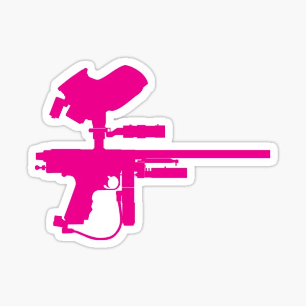 Vista previa del artículo con la obra «Marcador de paintball rosa», diseñado y vendido por dtkindling.