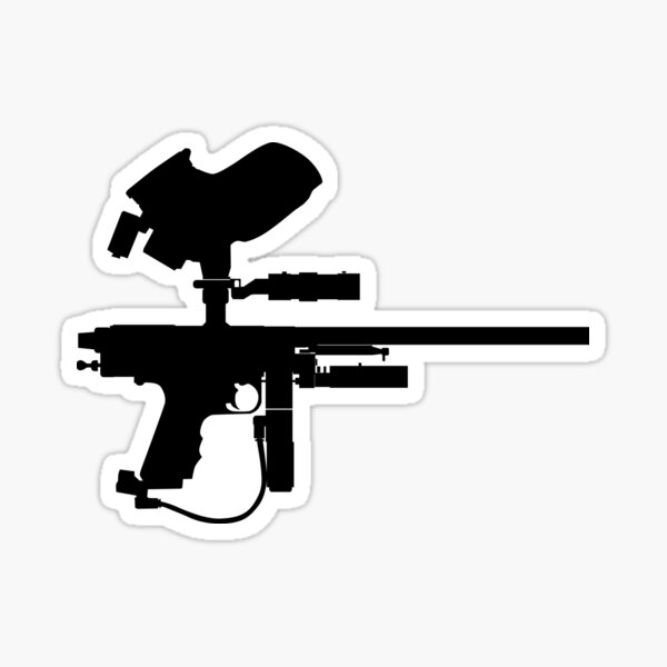 Vista previa del artículo con la obra «Marcador de paintball negro», diseñado y vendido por dtkindling.