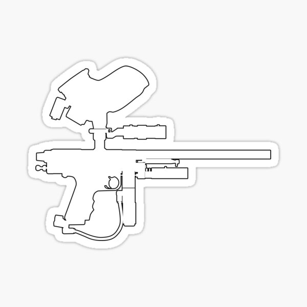 Vista previa del artículo con la obra «Marcador de paintball negro», diseñado y vendido por dtkindling.