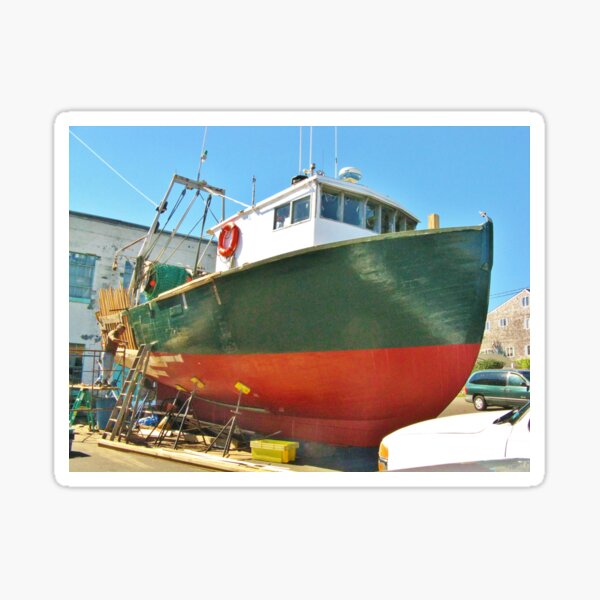"Drydock Gloucester, MA" Sticker by artwhiz47 Redbubble