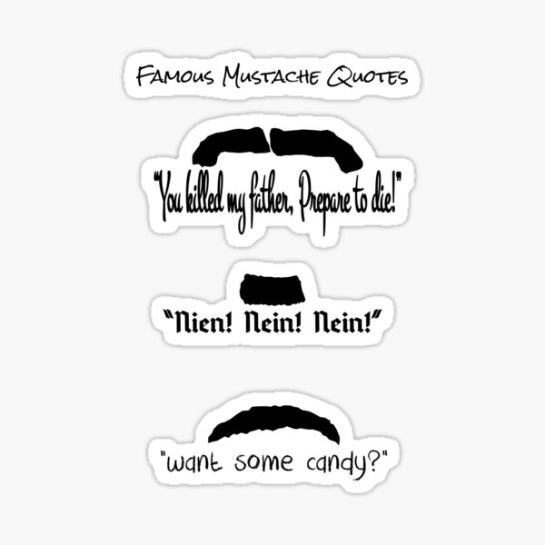 "mustaches" Sticker by JustinRedJK Redbubble