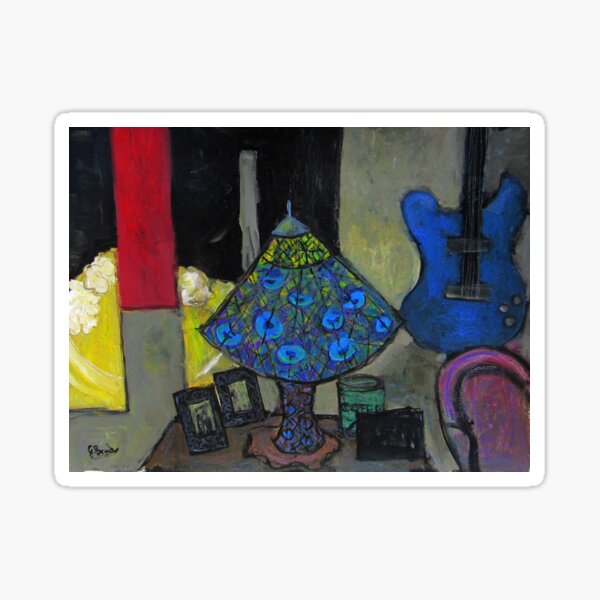 kimono lamp and guitar Sticker