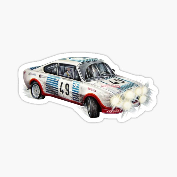 "VINTAGE RALLY CAR." Sticker for Sale by BIGDAVE Redbubble