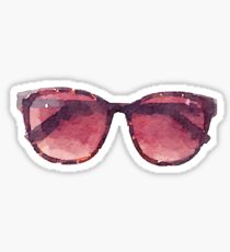 Große Sonnenbrille in Aquarell - Trendy / Sommer / Hipster Style Sticker