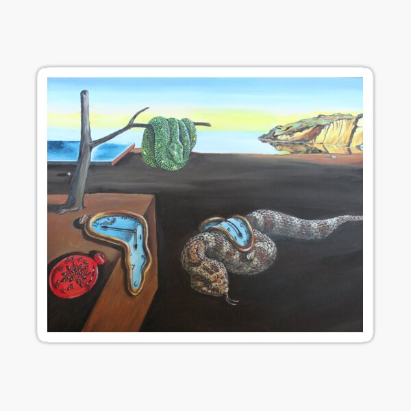 The Persistence of serpents, after Dali Sticker