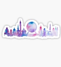 Orlando Future Theme Park Inspired Skyline Silhouette Sticker