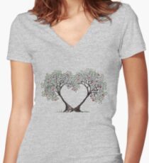 love trees Women's Fitted V-Neck T-Shirt