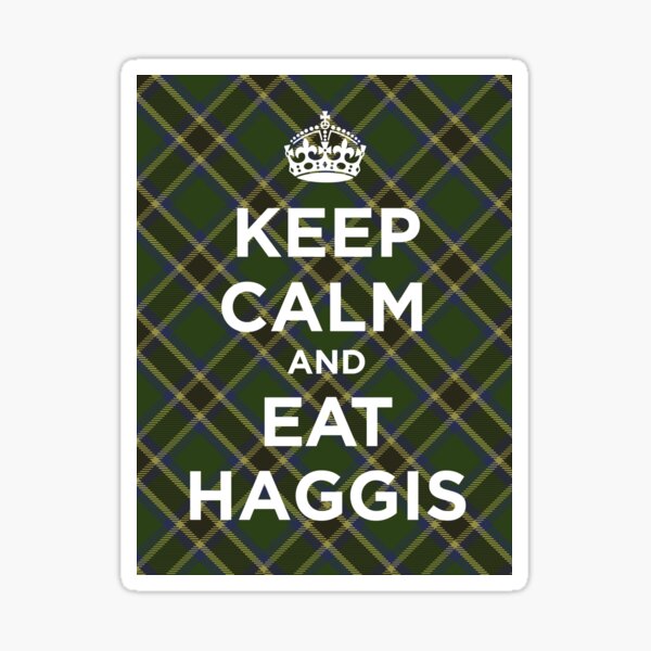Item preview, Keep calm, eat haggis Scottish tartan designed and sold by GreenSpeed.