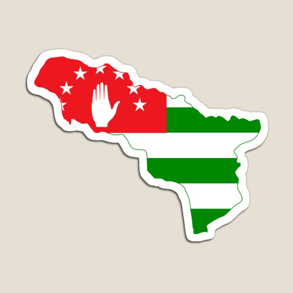 Abkhazia Flag Map Magnet