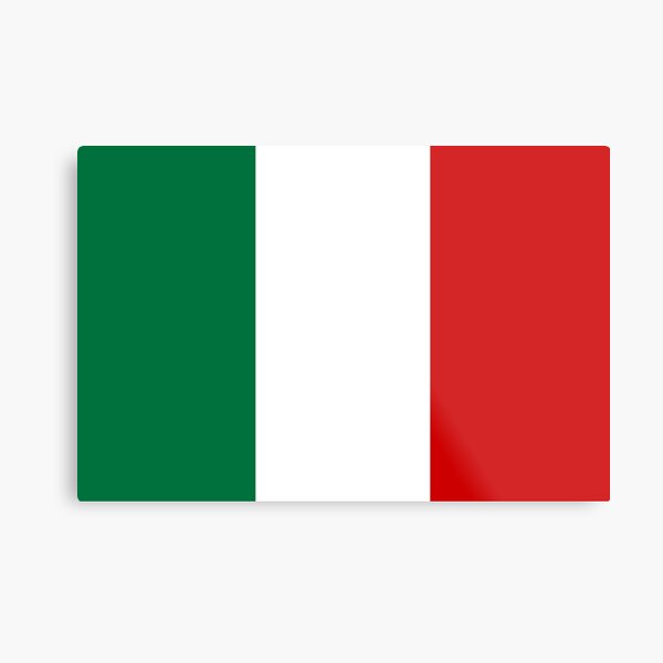 Italian Flag , Italy, Italian Flag sticker, Italy national flag, Italian Football Flag Metal Print