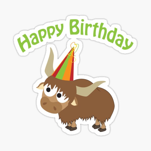 Item preview, Happy Birthday Yak designed and sold by Eggtooth.