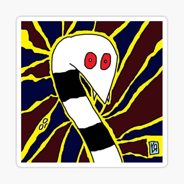 "Snake Freaks Out" by Richard F. Yates Sticker