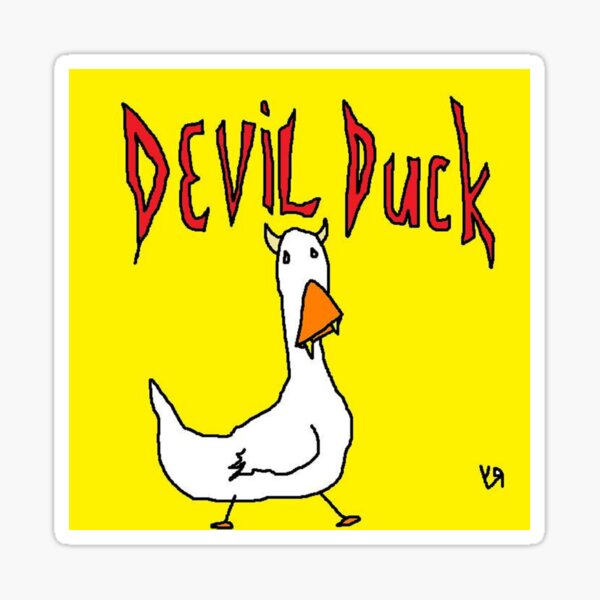 Evil Duck Stickers Redbubble - evil duck hat roblox