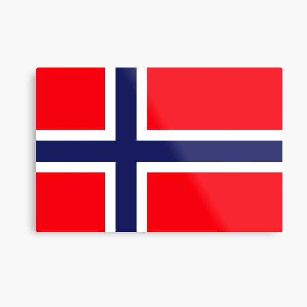 Norway Flag , Italy, Norway Flag sticker, Norway national flag, Norway Football Flag Metal Print