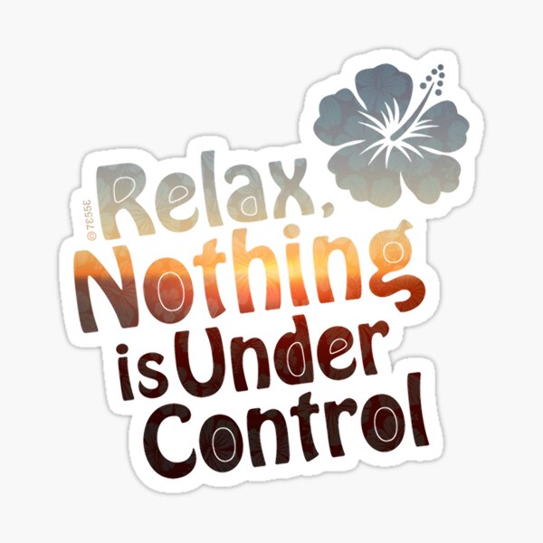 Relax, Nothing is Under Control Sticker