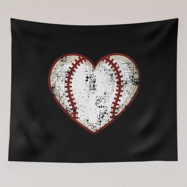 Item preview, Vintage Baseball Heart product Gift Funny Softball Love design designed and sold by D-C-Designs.