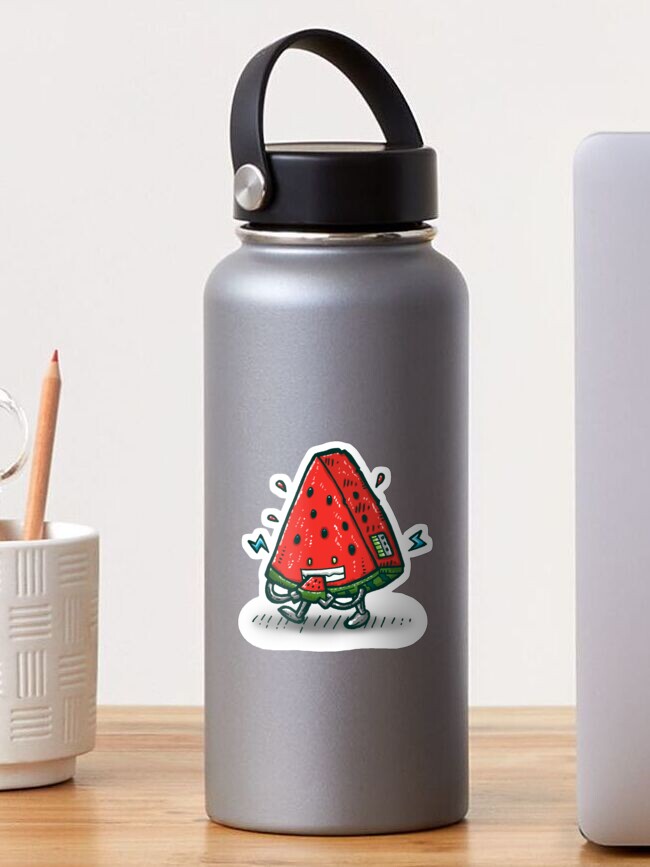 Thumbnail 1 of 3, Sticker, Watermelon Bot designed and sold by nickv47.