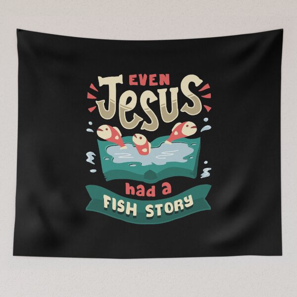 Item preview, Even Jesus had a Fischstory Christus Funny Fishing Rod Funny Fischerman  Gift Idea designed and sold by SimonGs.