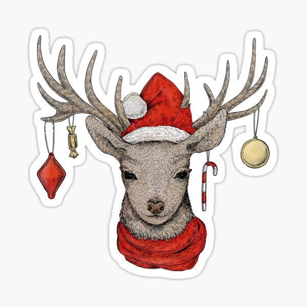 Christmas Deer Sticker