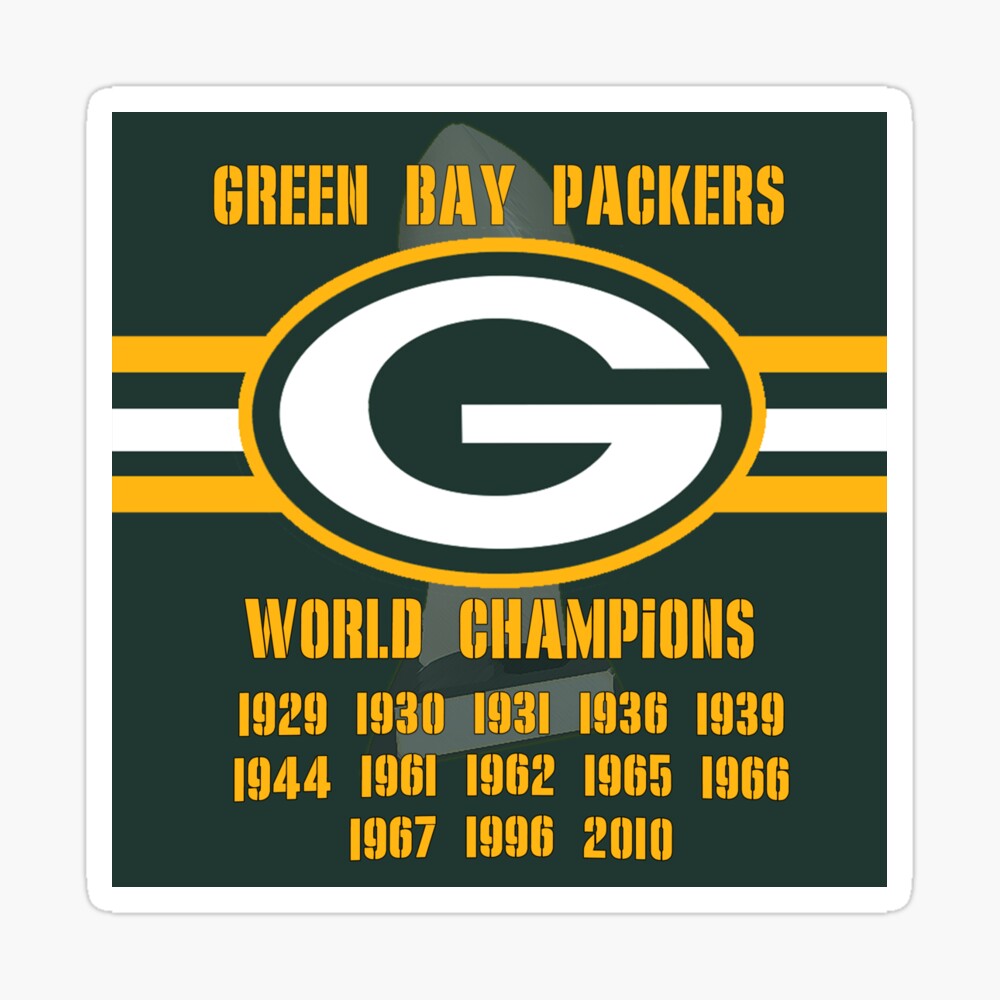 Green Bay Titles Poster for Sale by Vbelt