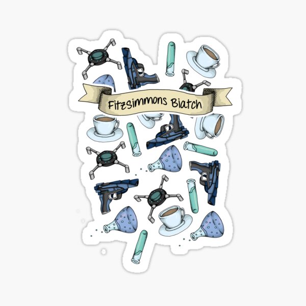 FitzSimmons Biatch Pattern Sticker