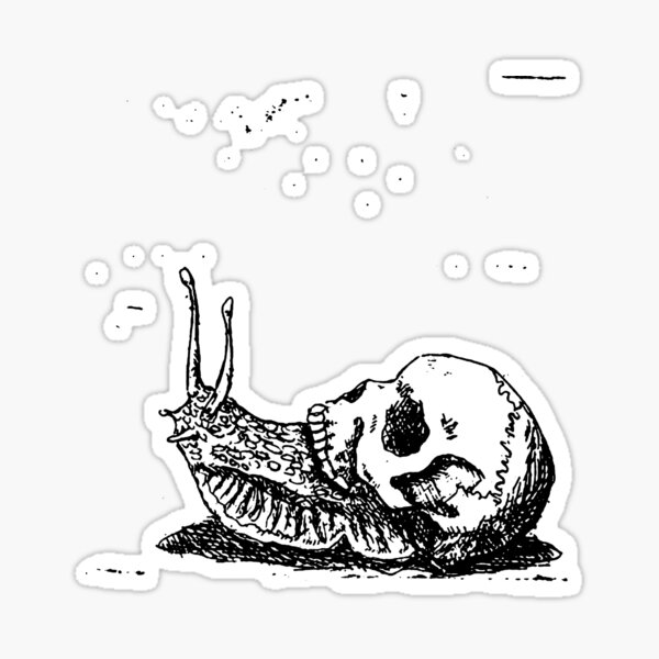 Skull Snail Sticker