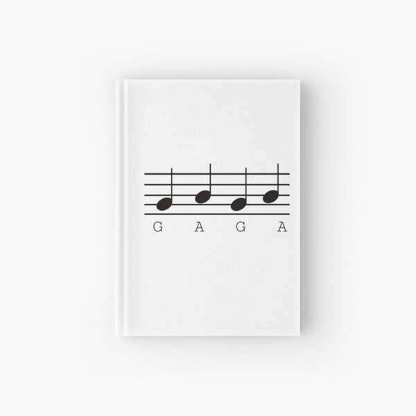 GAGA music notes Hardcover Journal