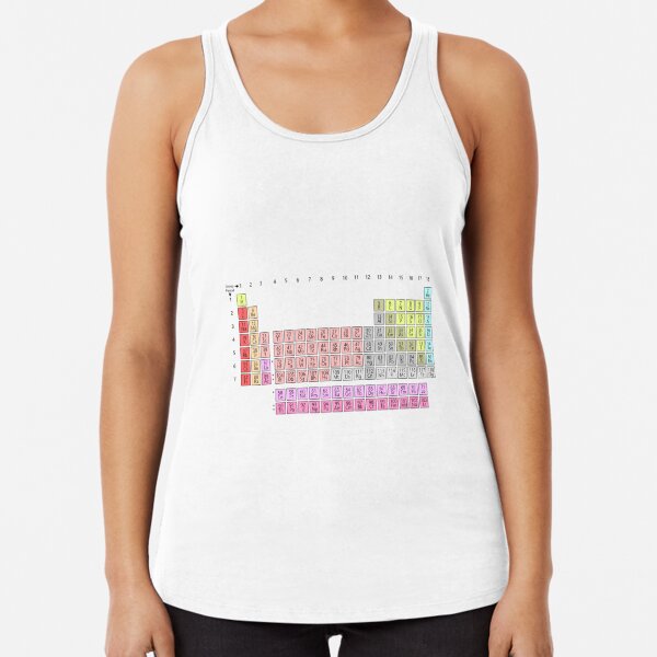 150th Anniversary: Periodic Table of Chemical Elements Racerback Tank Top