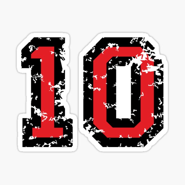 Number 10 Stickers for Sale