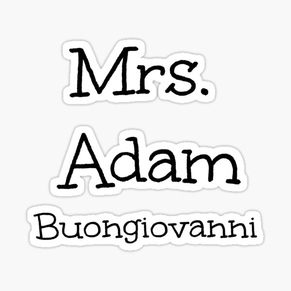 Sticker Mrs Adam Redbubble