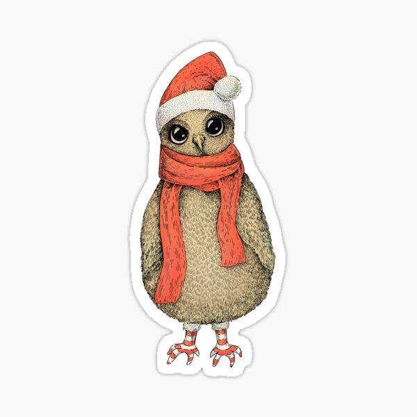 Christmas Owl Sticker