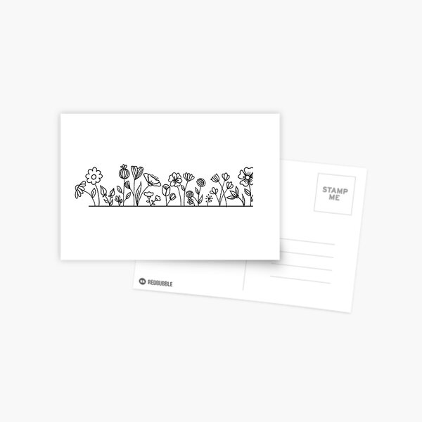 Flower strip Postcard