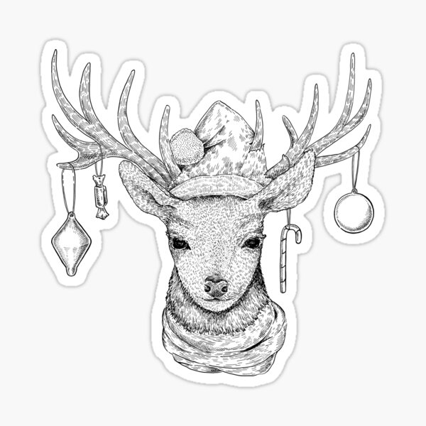 Christmas Deer Sticker