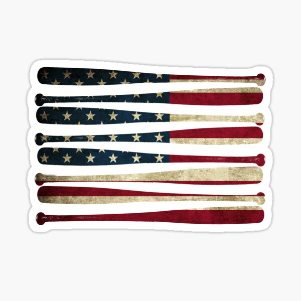 America baseball flag Sticker