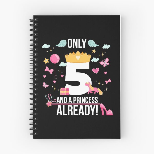Item preview, 5th Birthday Girl "Only 5 And Already A Princess" Gift designed and sold by festivalshirt.