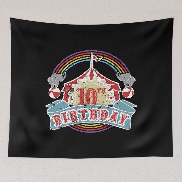 Item preview, Circus Carnival Theme 10th Birthday Party Party Kids Shirt designed and sold by KentuckyGirlTee.
