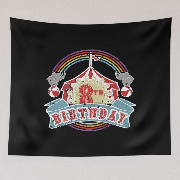 Item preview, Circus Carnival Theme 8th Birthday Party Party Kids Shirt designed and sold by KentuckyGirlTee.