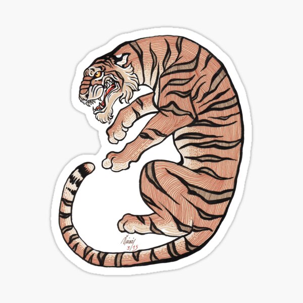 Asiatischer Tiger Nr. 2 Sticker