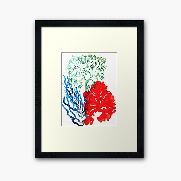 Aperçu de l'œuvre corail menthe, corail marine, rouge corail créée et vendue par Myartspace.