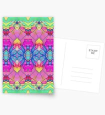 Fractal Geometric Flowers Postkarten