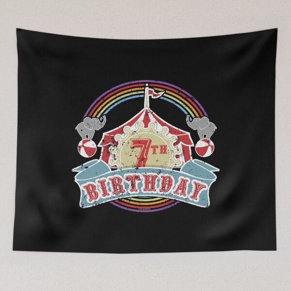 Item preview, Circus Carnival Theme 7th Birthday Party Party Kids Shirt designed and sold by KentuckyGirlTee.