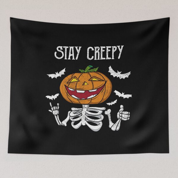 Item preview, Stay Creepy Skeleton Scary Pumpkin Halloween Design designed and sold by inspiredtrend.